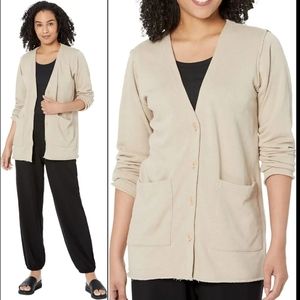 🆕️ Eileen Fisher V-Neck Boxy Jacket in Khaki